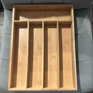 Bamboo cutlery organizer